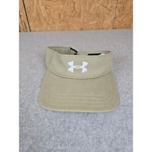 Under Armour Visor Hat Adult OSFA Adjustable Performance Golf Beige